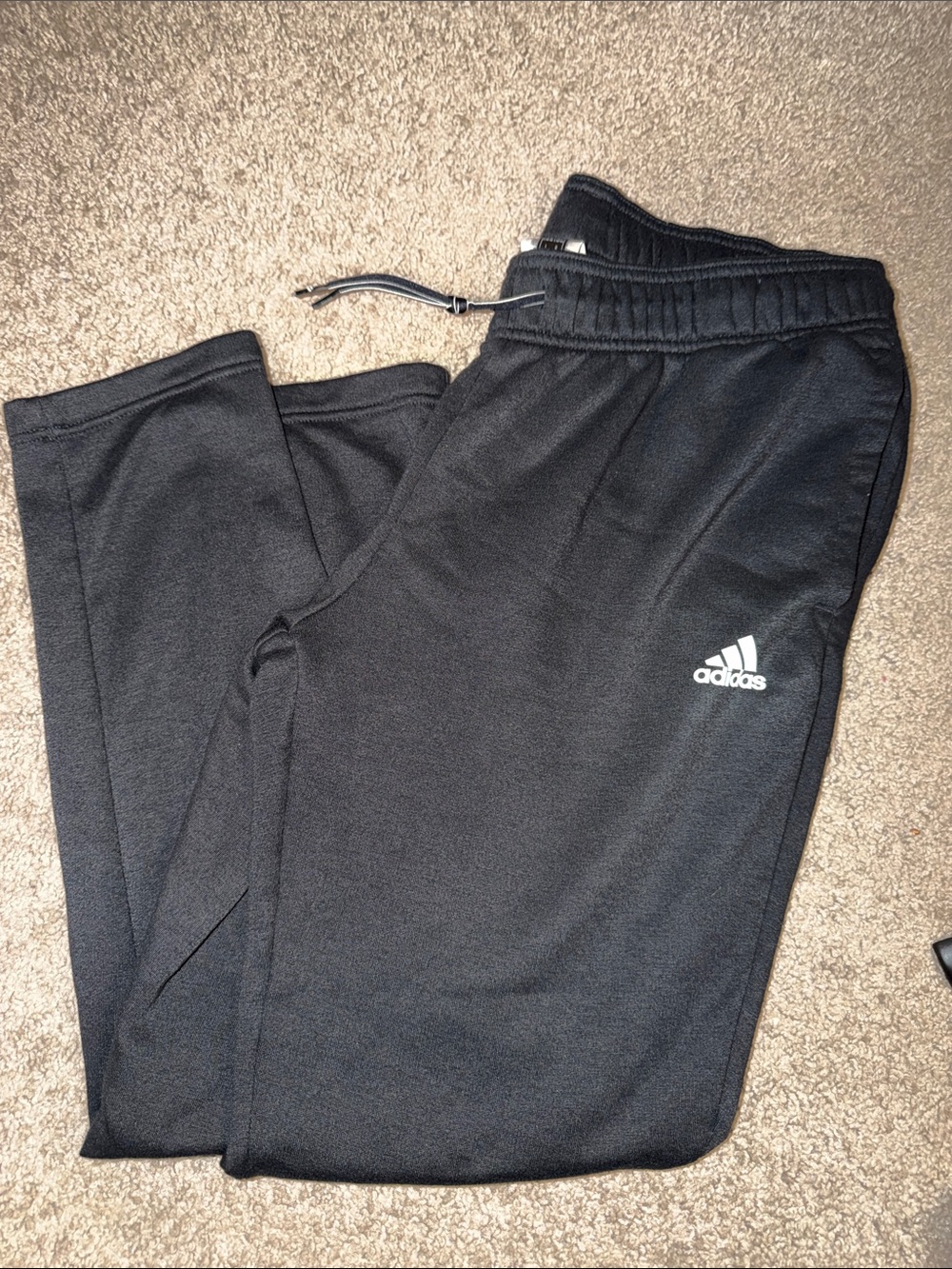 adidas women’s Black joggers athletic sweats Large
